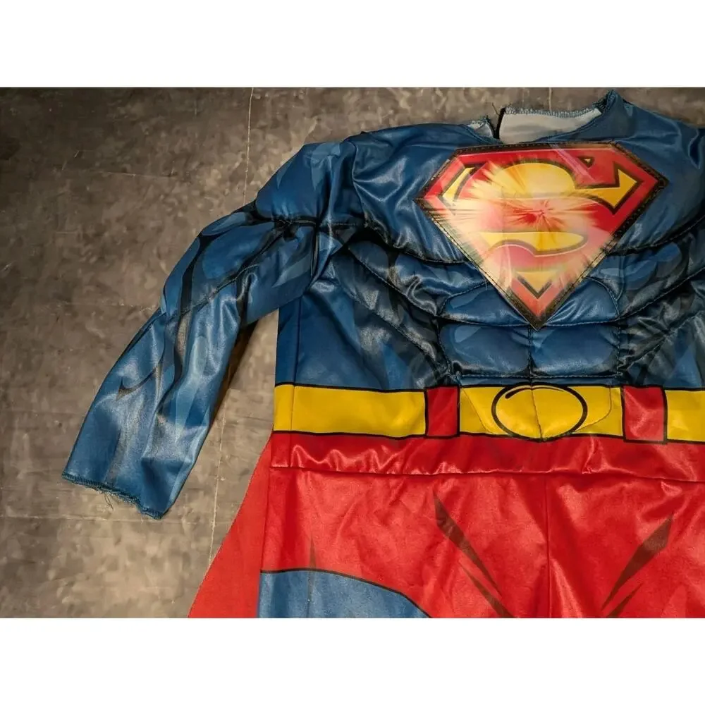 Superman Halloween Costume 3T/4T Muscle Jumpsuit & Cape DC Comics Toddler Boys - Picture 11 of 13